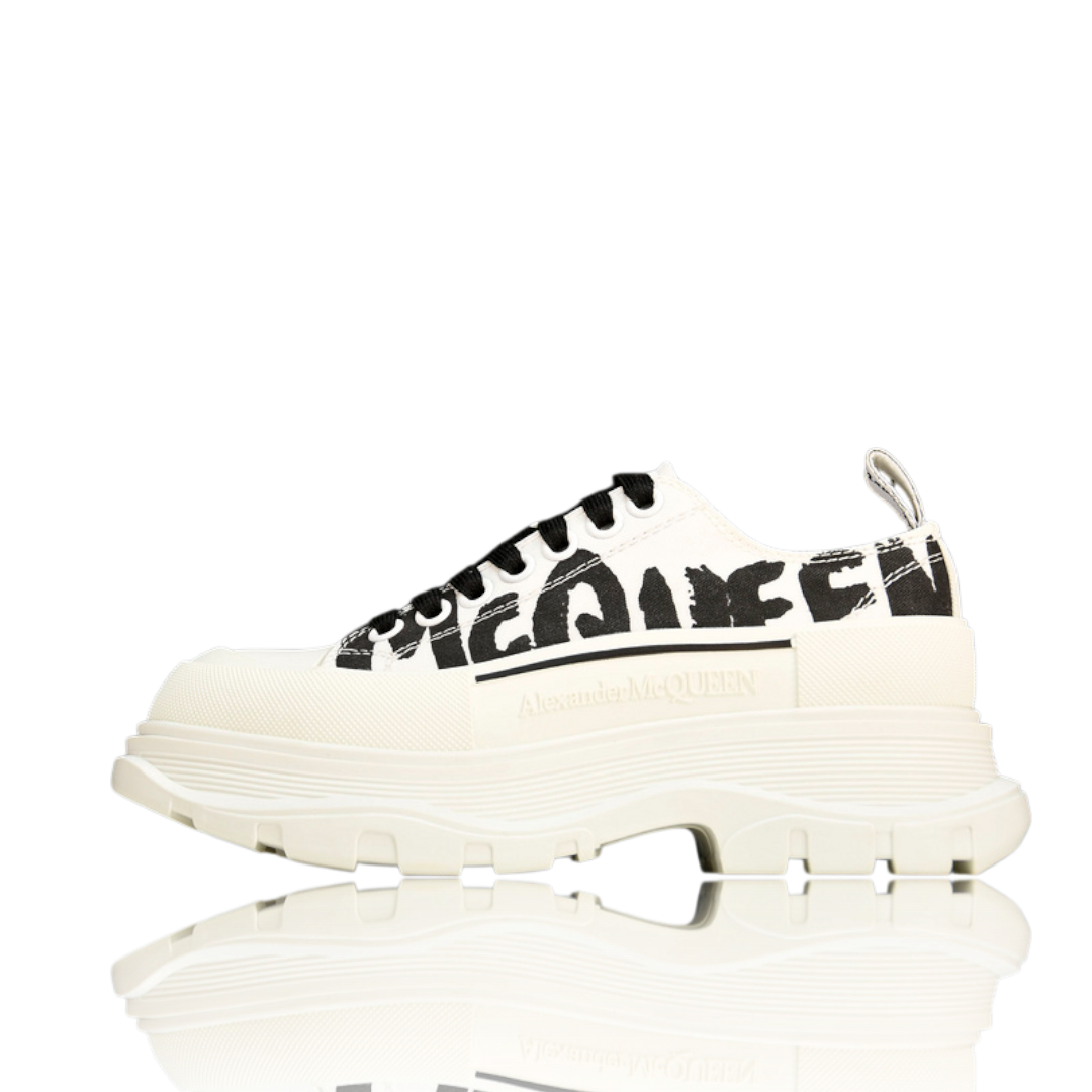 McQueen Tread Slick Low  Graffiti 'White'