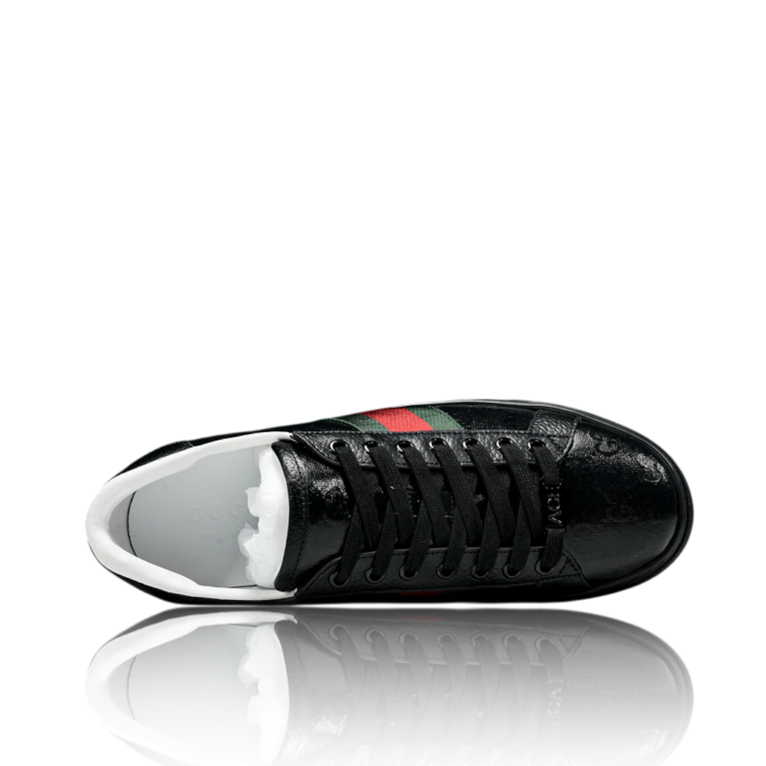 Guссi Ace Web 'Black Monogram'