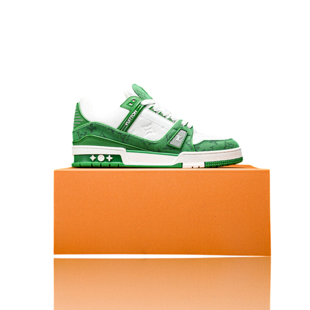 Louis Vuittоп Trainer Low 'Monogram Denim White Green'