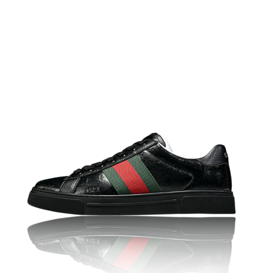 Guссi Ace Web 'Black Monogram'