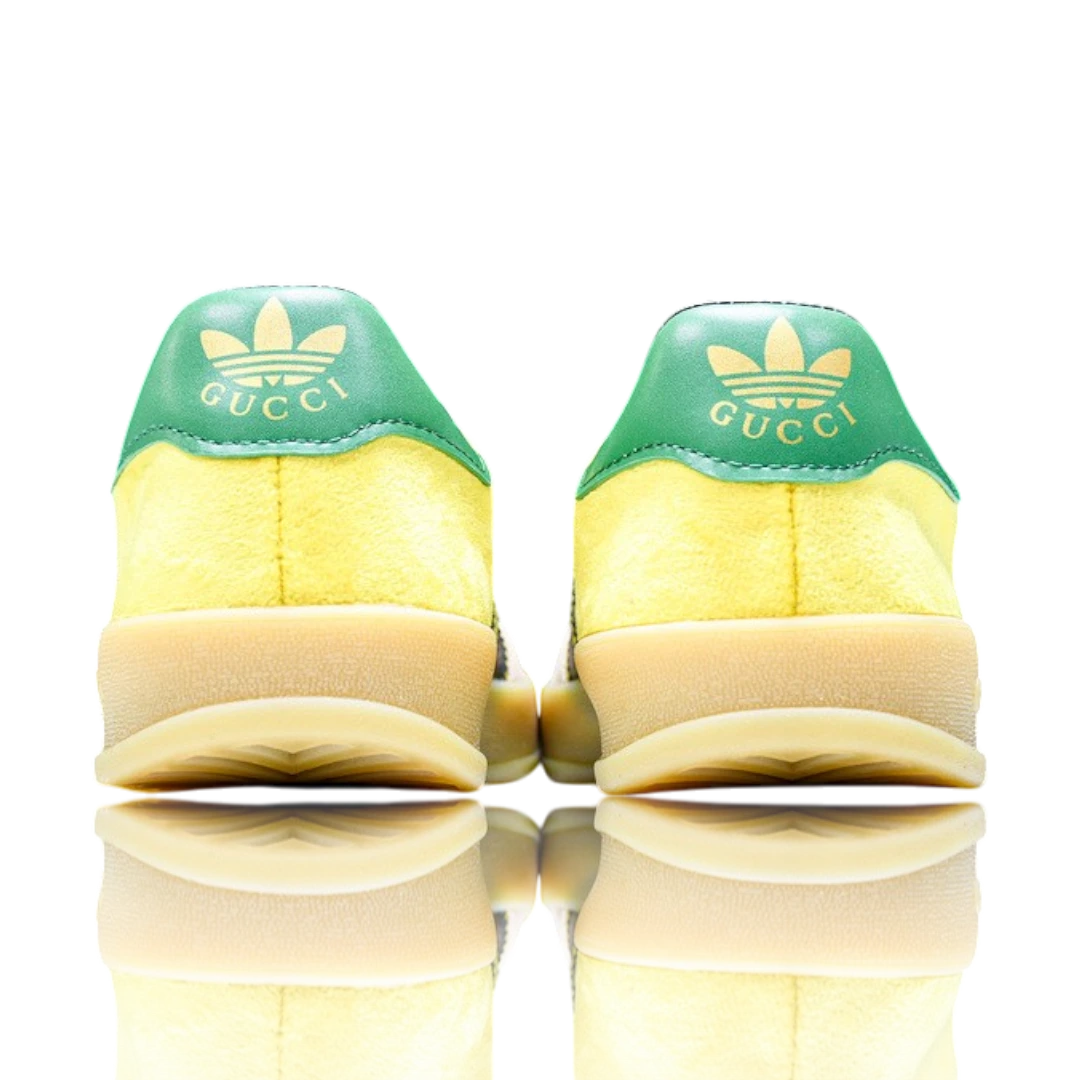 Guссi x Gazelle 'Yellow Velvet Green'