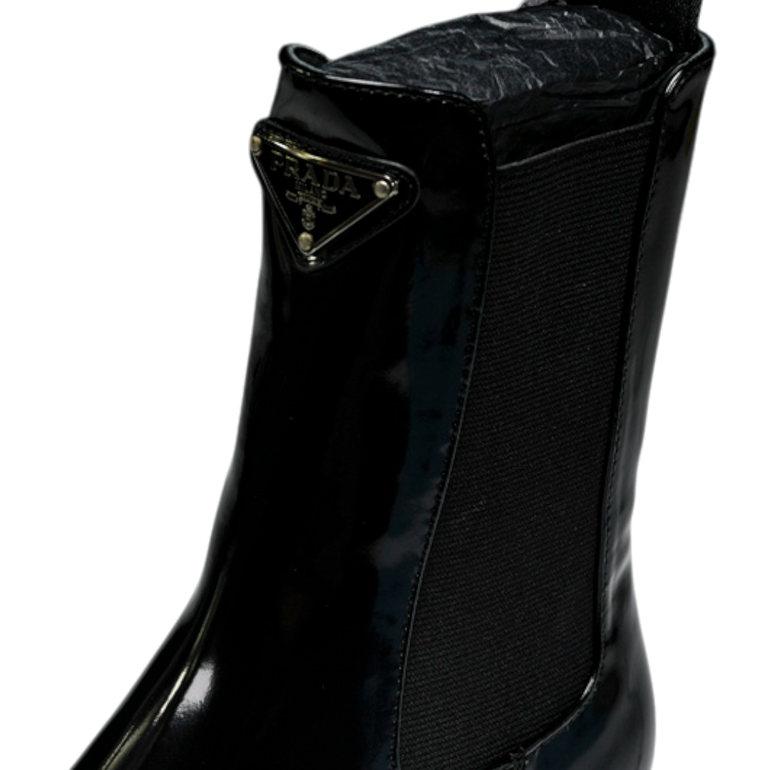 Prada Brushed Chelsea Boots 'Black'