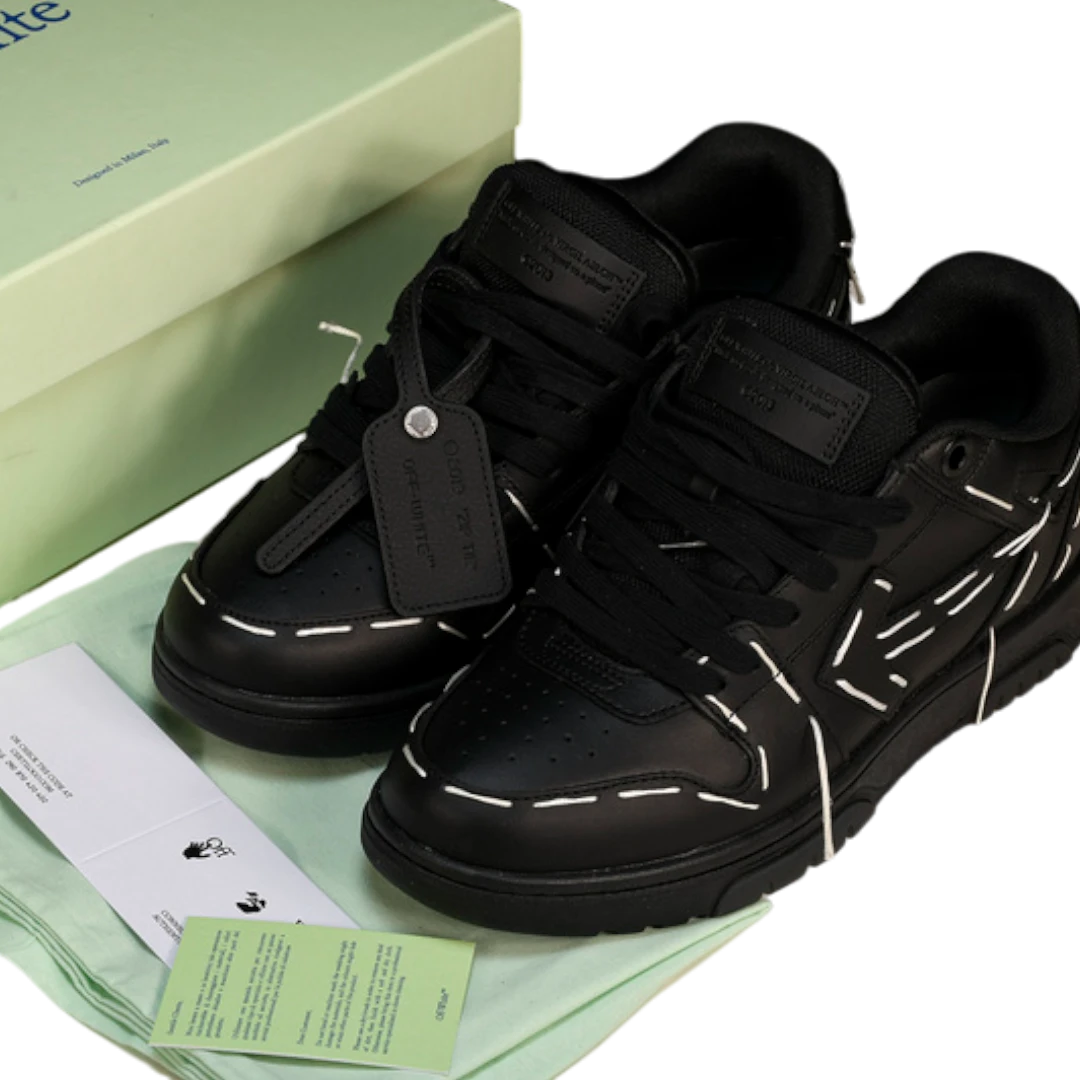 Off-White Out Of Office Low Top - Sartorial Stitch 'Black'