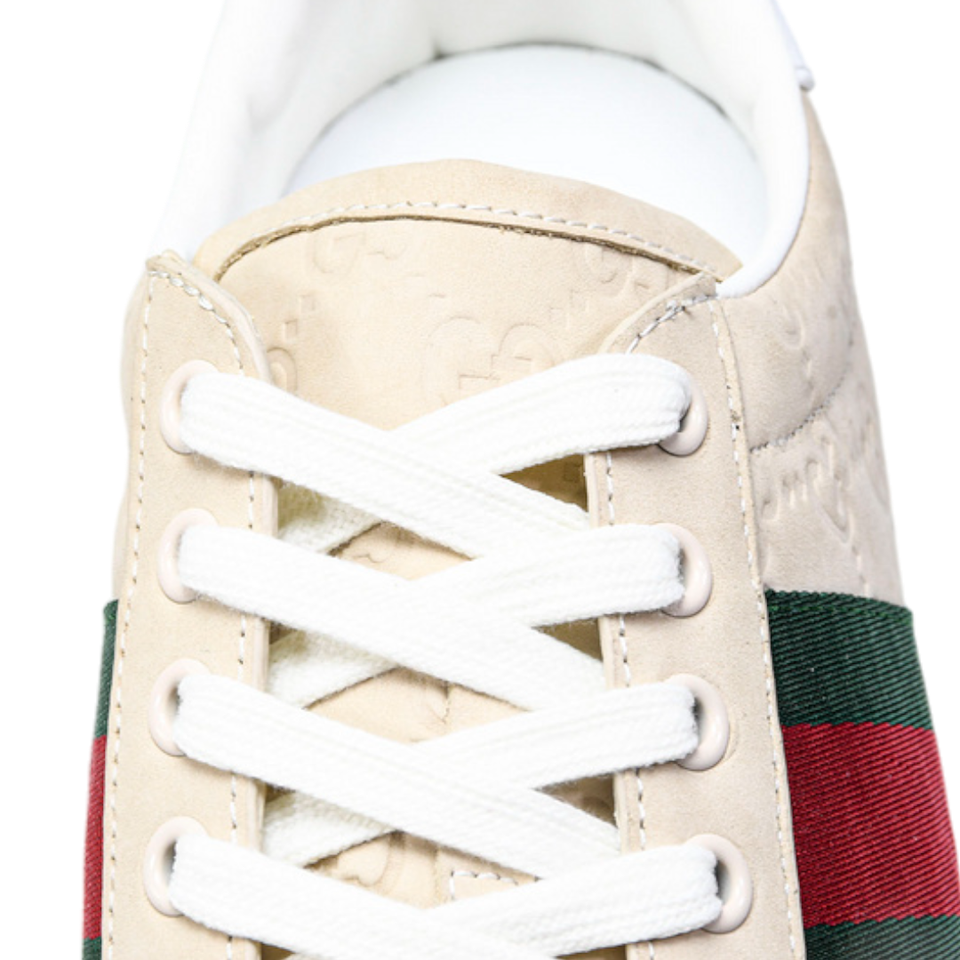 Guссi Ace Web Embossed Monogram 'Beige'