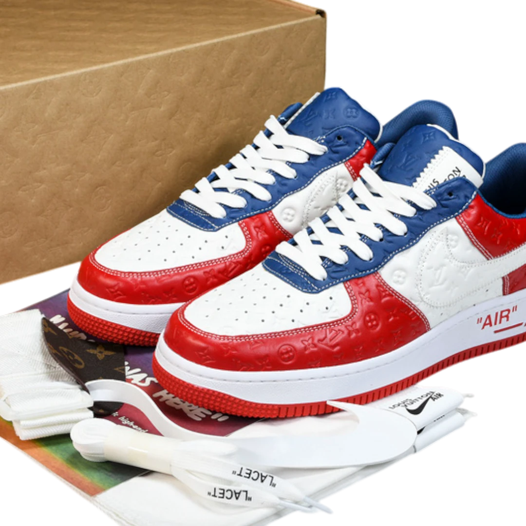 Louis Vuittоп x AF1 By Virgil Abloh 'White Red Blue'
