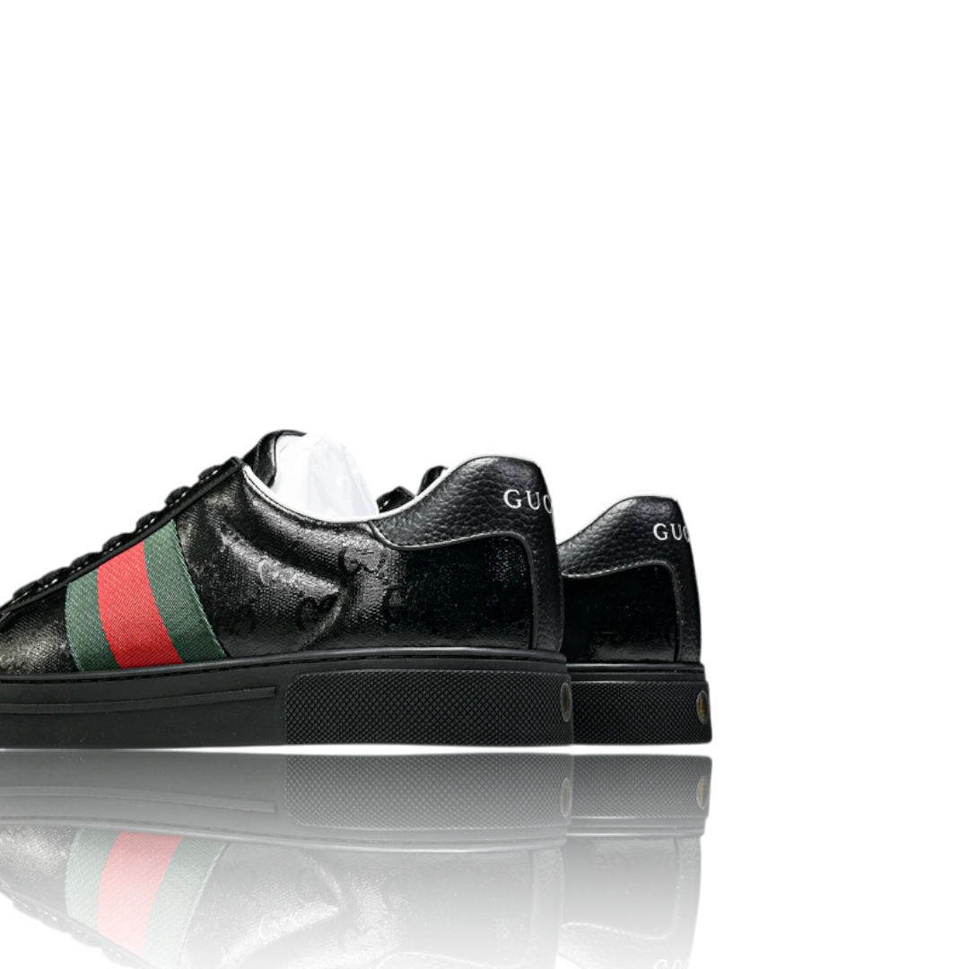 Guссi Ace Web 'Black Monogram'