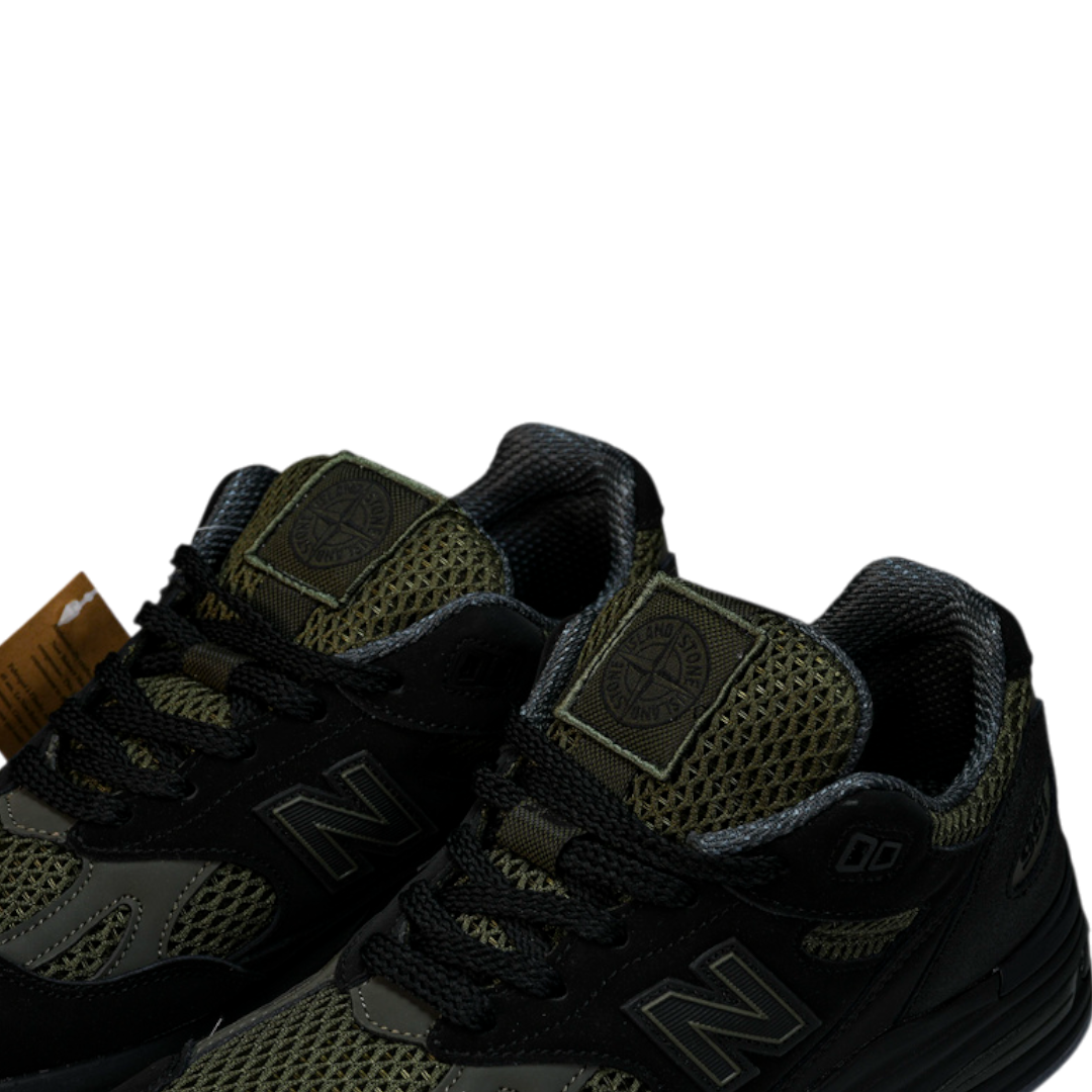 NB 991v2 MiUK x Stone Island 'Black Olive'