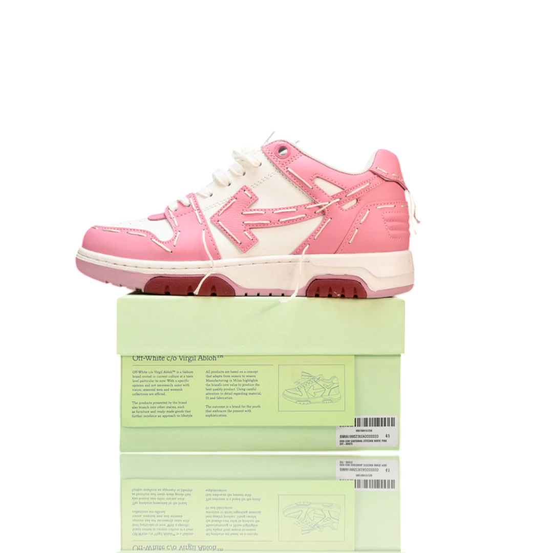 Off-White Out Of Office Low Top - Sartorial Stitch 'White Pink'