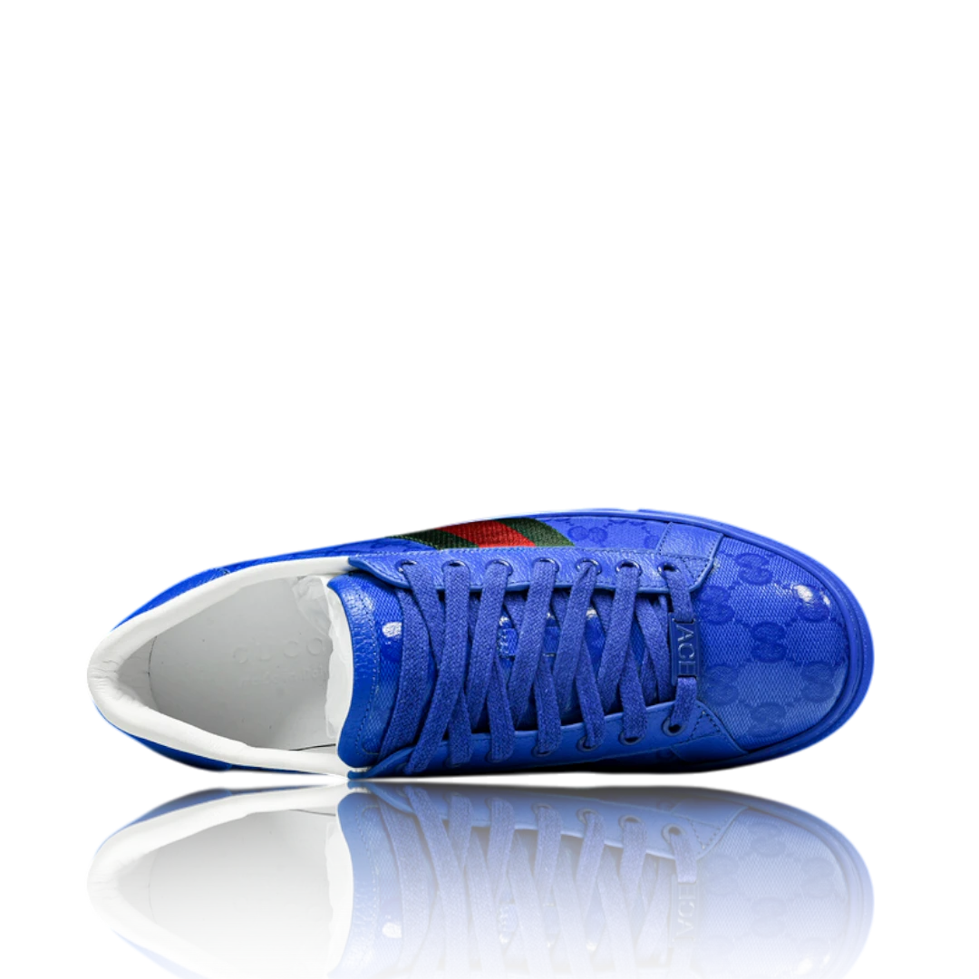 Guссi Ace Web 'Blue Monogram'