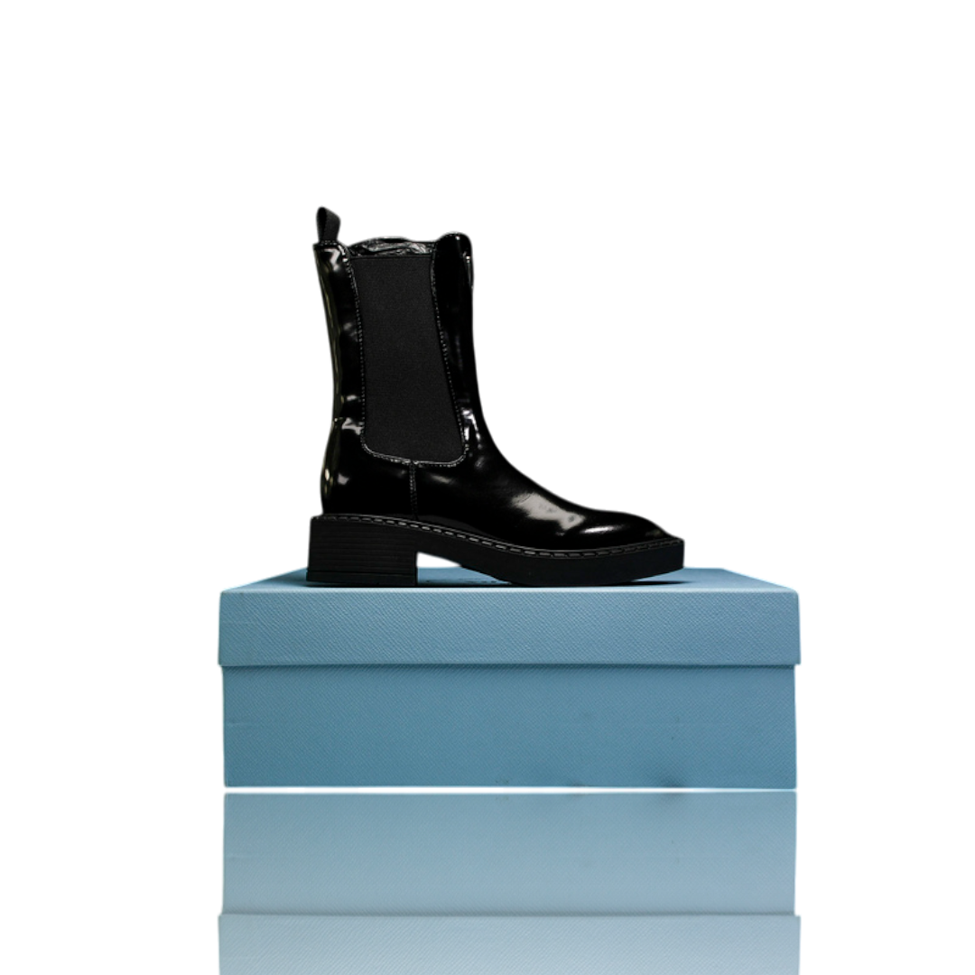 Prada Brushed Chelsea Boots 'Black'