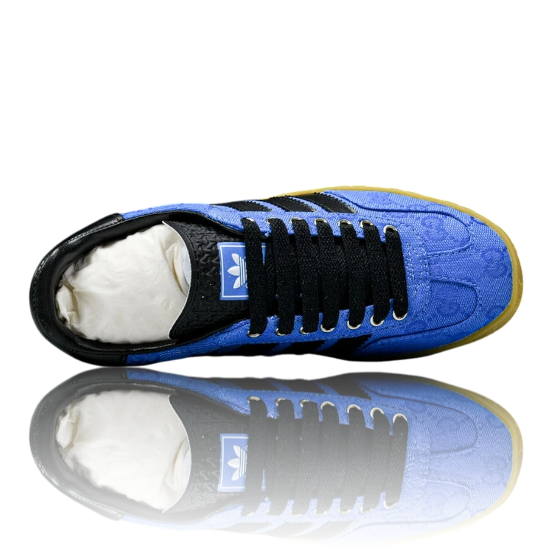 Guссi x Gazelle 'Blue GG Monogram'