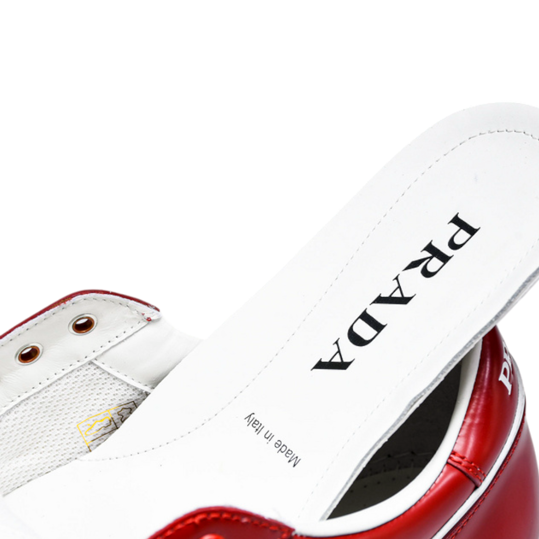 Prada Downtown Sneaker 'White Lacquer Red'