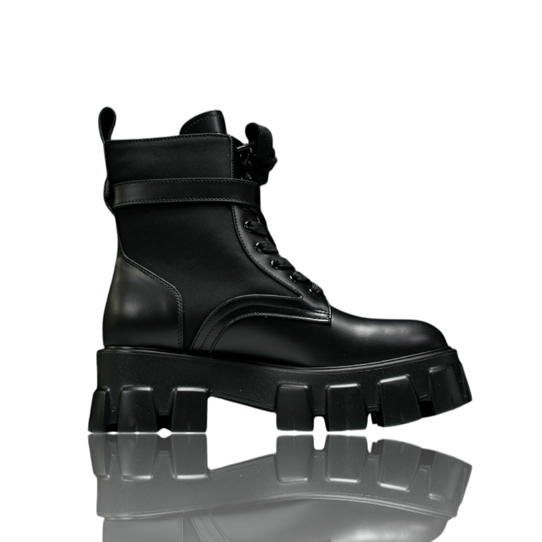 Prada Monolith brushed Boots 'With Pouch'