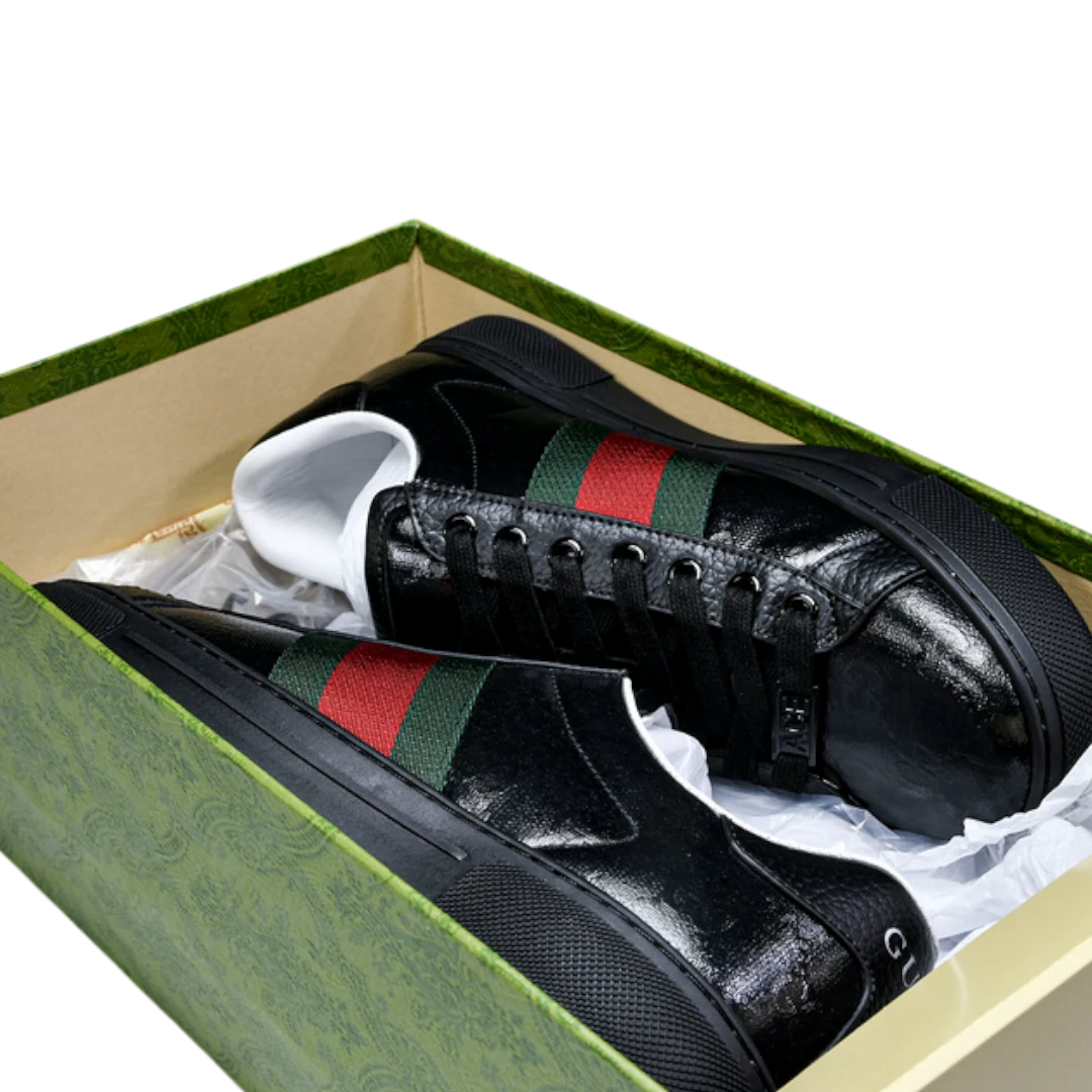 Guссi Ace Web 'Black Monogram'