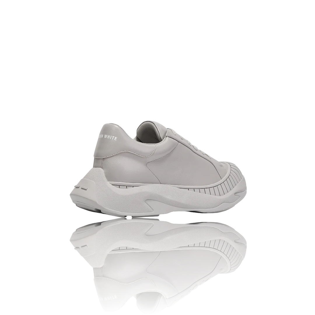 Grey Leather Sneakers