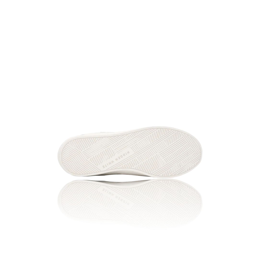 Grey Suede and Crackle Leather-Trimmed Leather Sneakers