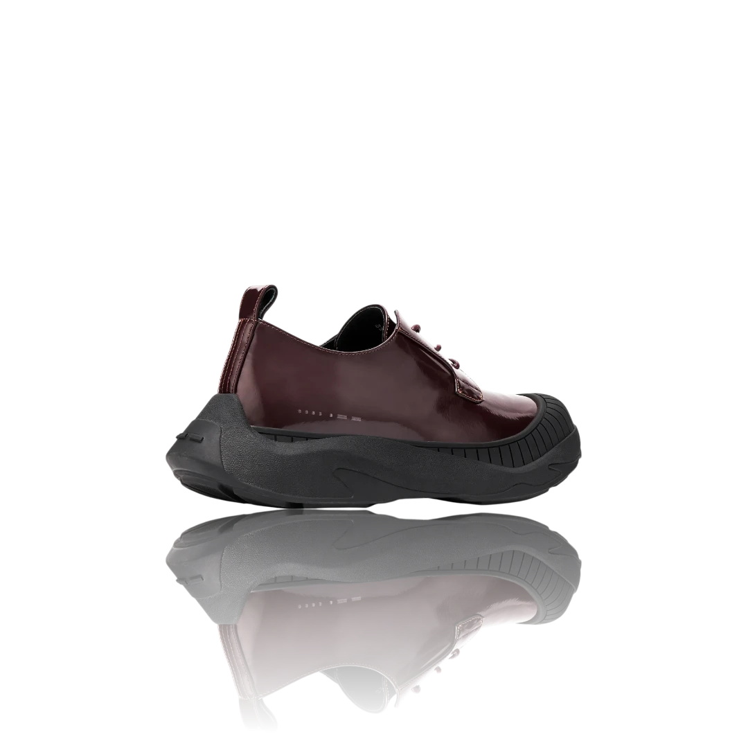 Burgundy Leather Oxford Shoes