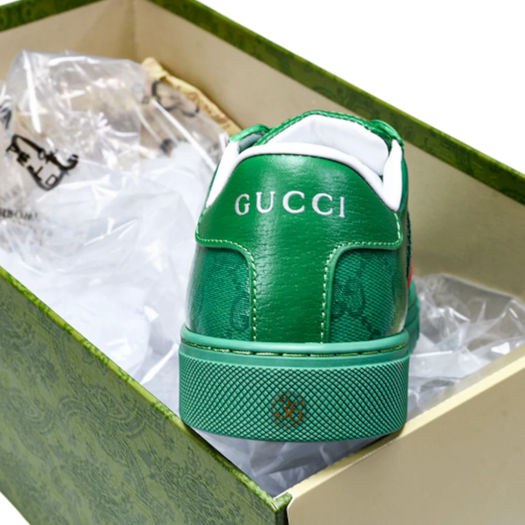 Guссi Ace Web 'Green Monogram'