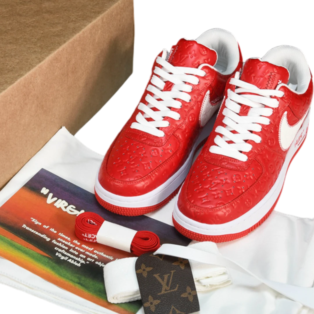 Louis Vuittоп x AF1 By Virgil Abloh 'White Red'