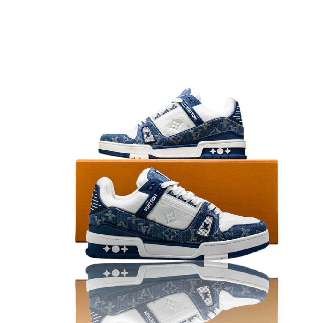 Louis Vuittоп Trainer Low 'Monogram Denim White Blue'