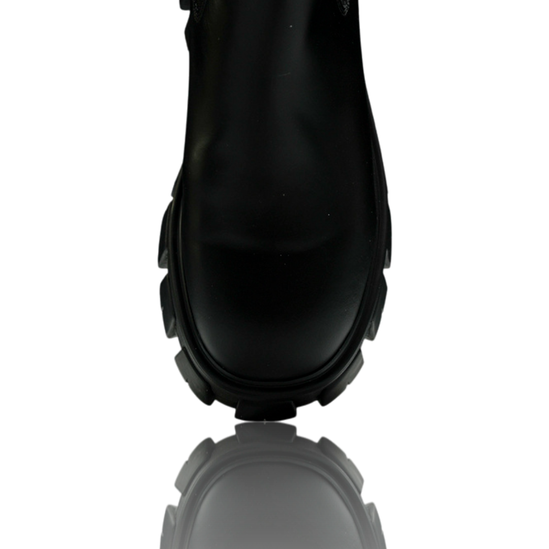 Prada Monolith Brushed Chelsea Boots 'Black'