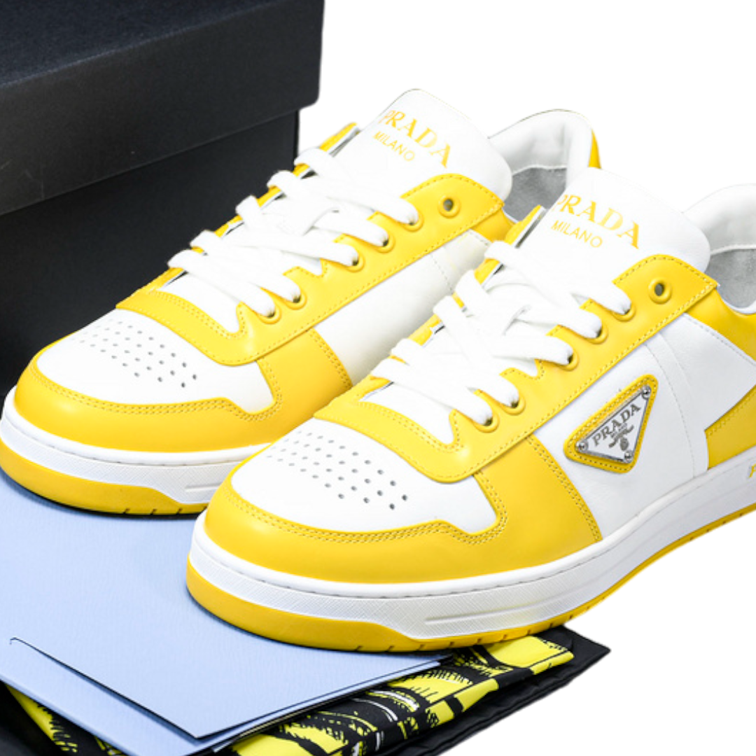Prada Downtown Sneaker 'White Yellow Sun'