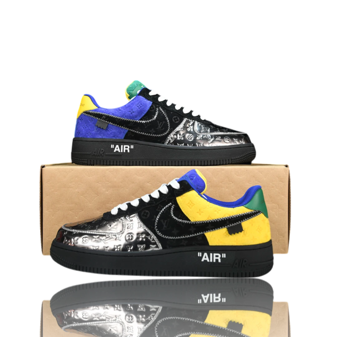 Louis Vuittоп x AF1 By Virgil Abloh ‘Black Metallic Silver’