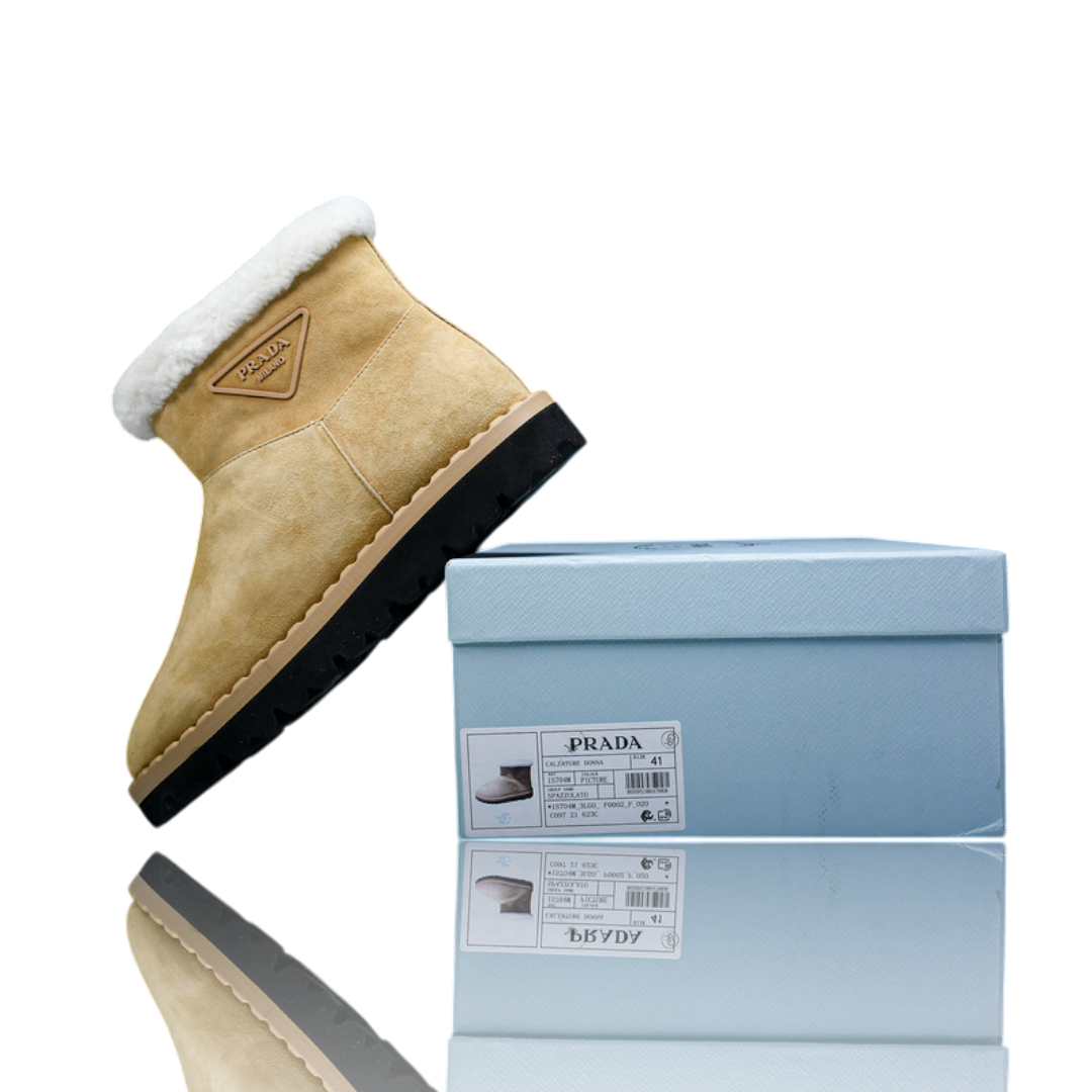 Prada Ankle Boots 'Beige'