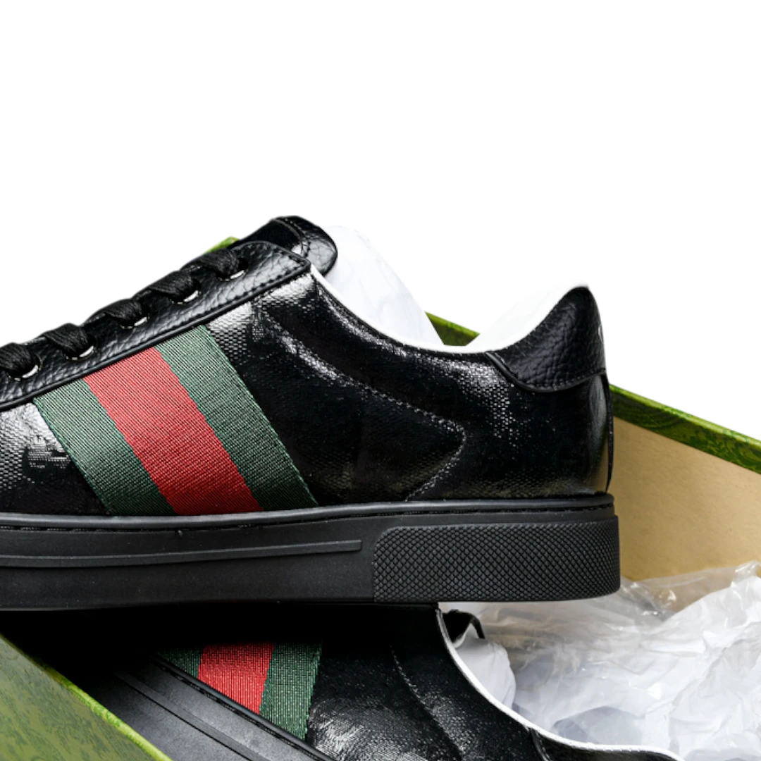 Guссi Ace Web 'Black Monogram'