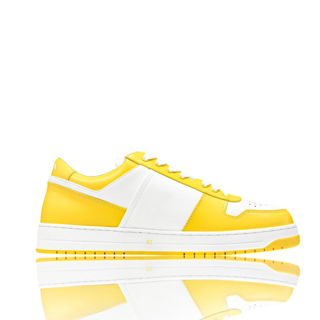 Prada Downtown Sneaker 'White Yellow Sun'