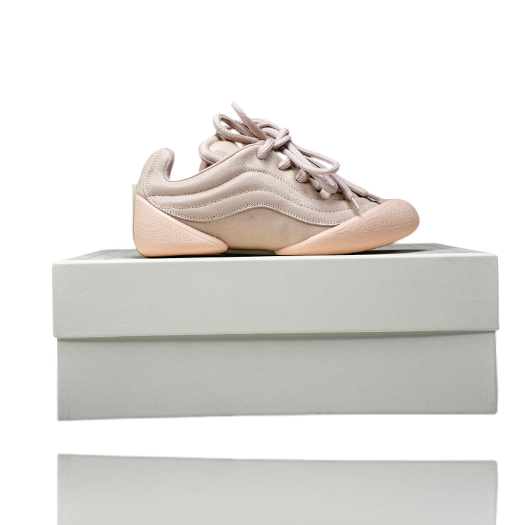 McQueen Trainers Flexion Crackled Leather 'Pink'