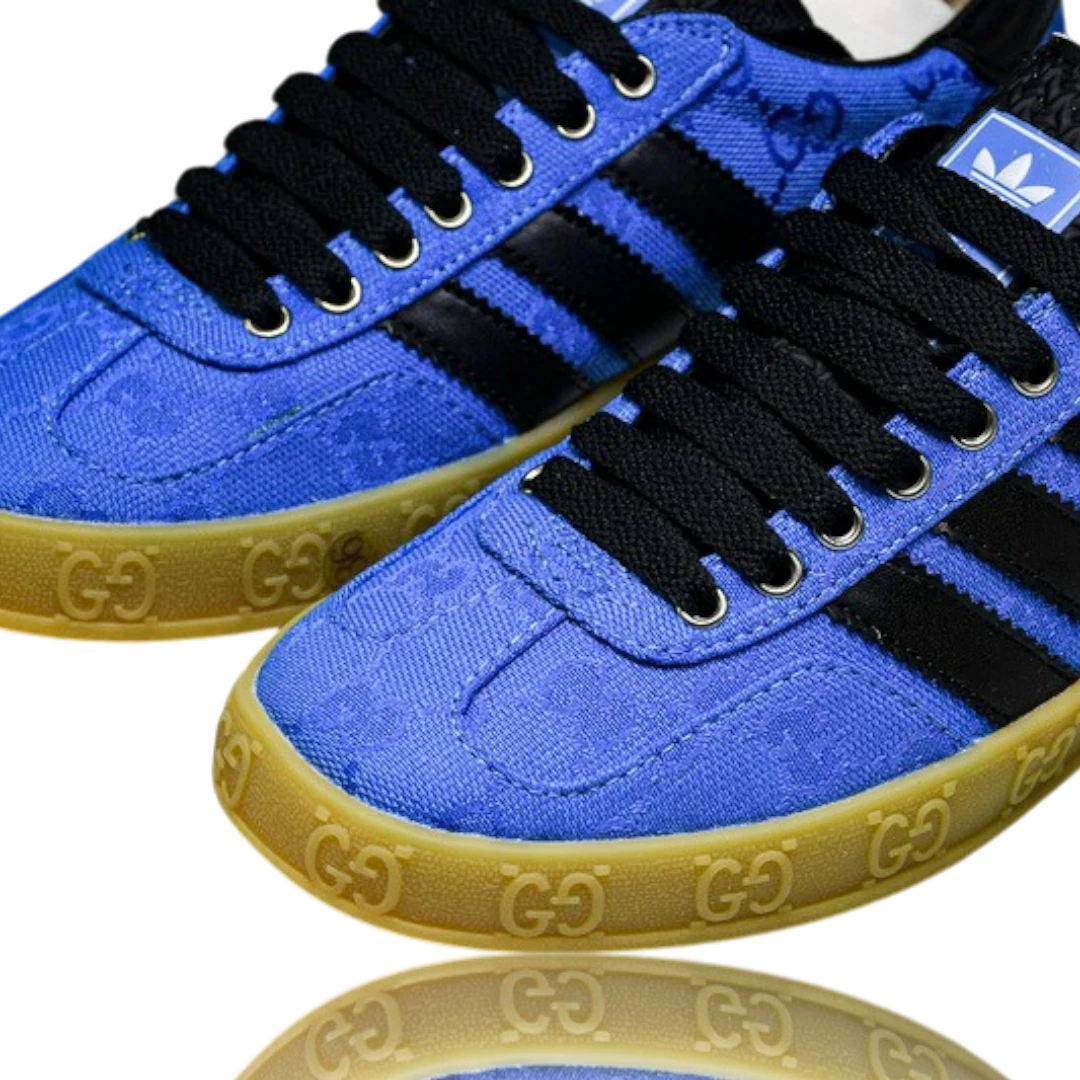 Guссi x Gazelle 'Blue GG Monogram'