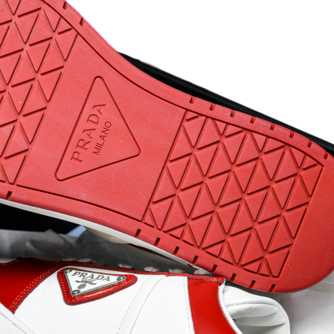 Prada Downtown Sneaker 'White Lacquer Red'