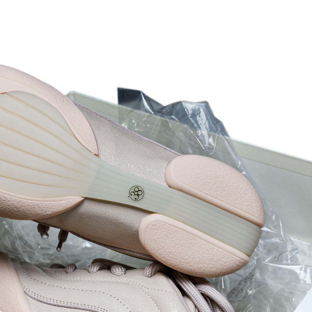 McQueen Trainers Flexion Crackled Leather 'Pink'