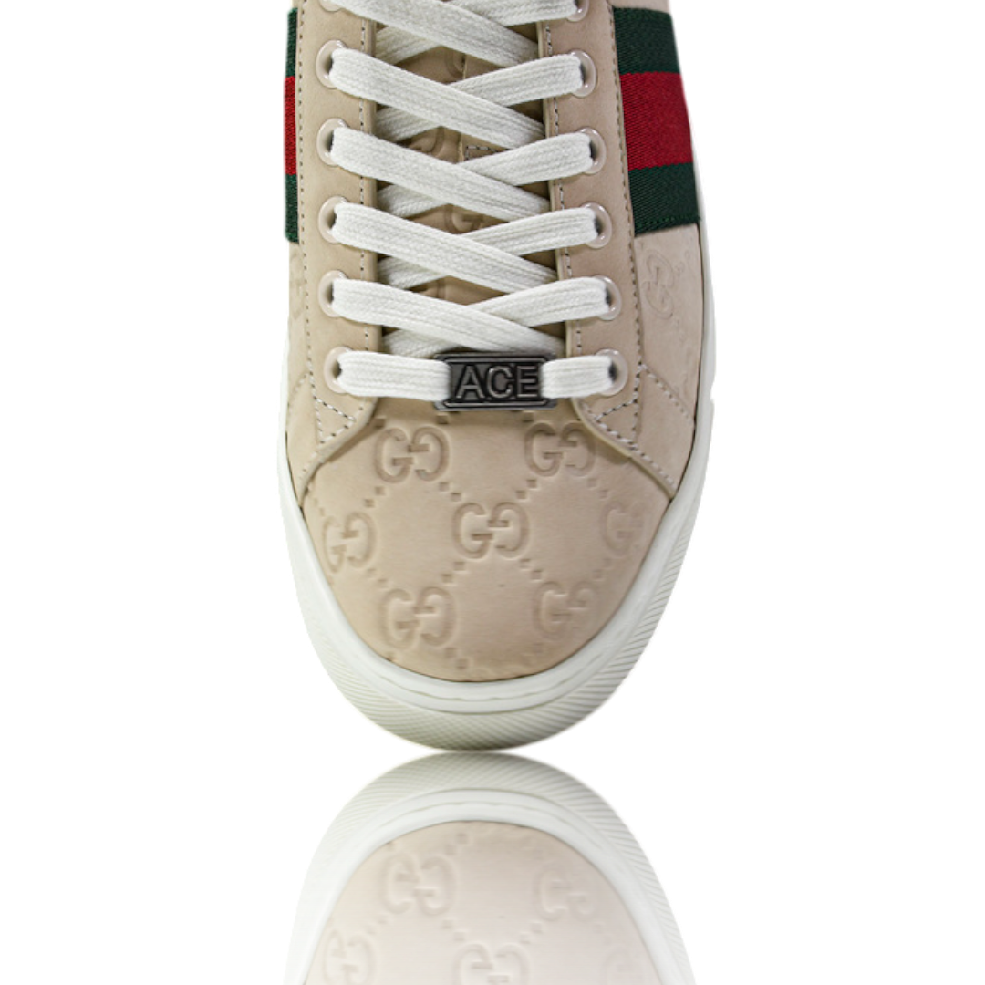 Guссi Ace Web Embossed Monogram 'Beige'