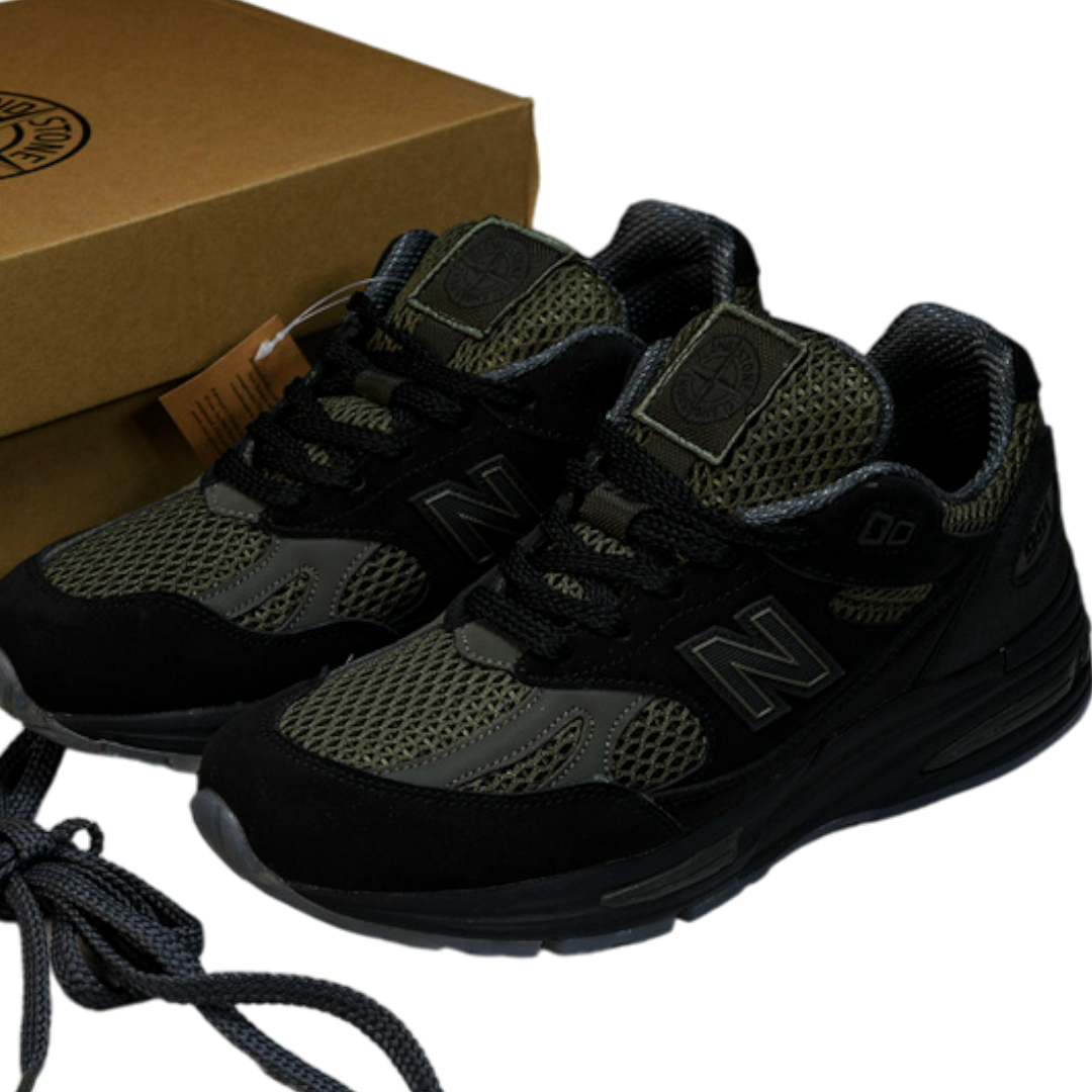 NB 991v2 MiUK x Stone Island 'Black Olive'