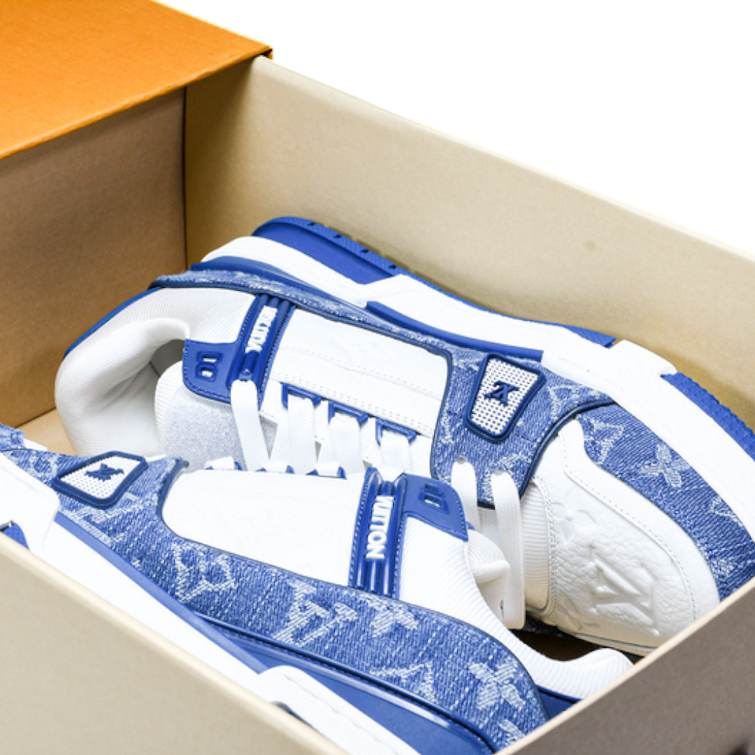 Louis Vuittоп Trainer Low 'Monogram Denim White Blue'