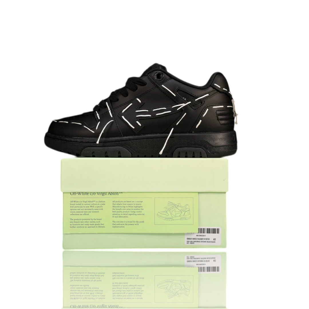 Off-White Out Of Office Low Top - Sartorial Stitch 'Black'