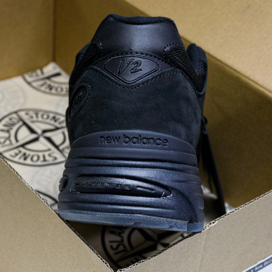 NB 991v2 MiUK x Stone Island 'Ghost Pack Black'