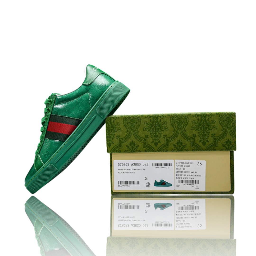 Guссi Ace Web 'Green Monogram'