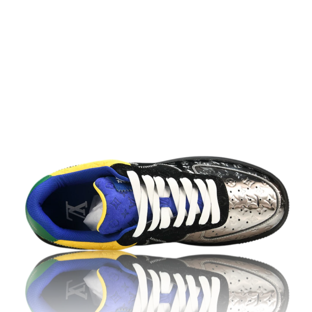 Louis Vuittоп x AF1 By Virgil Abloh ‘Black Metallic Silver’