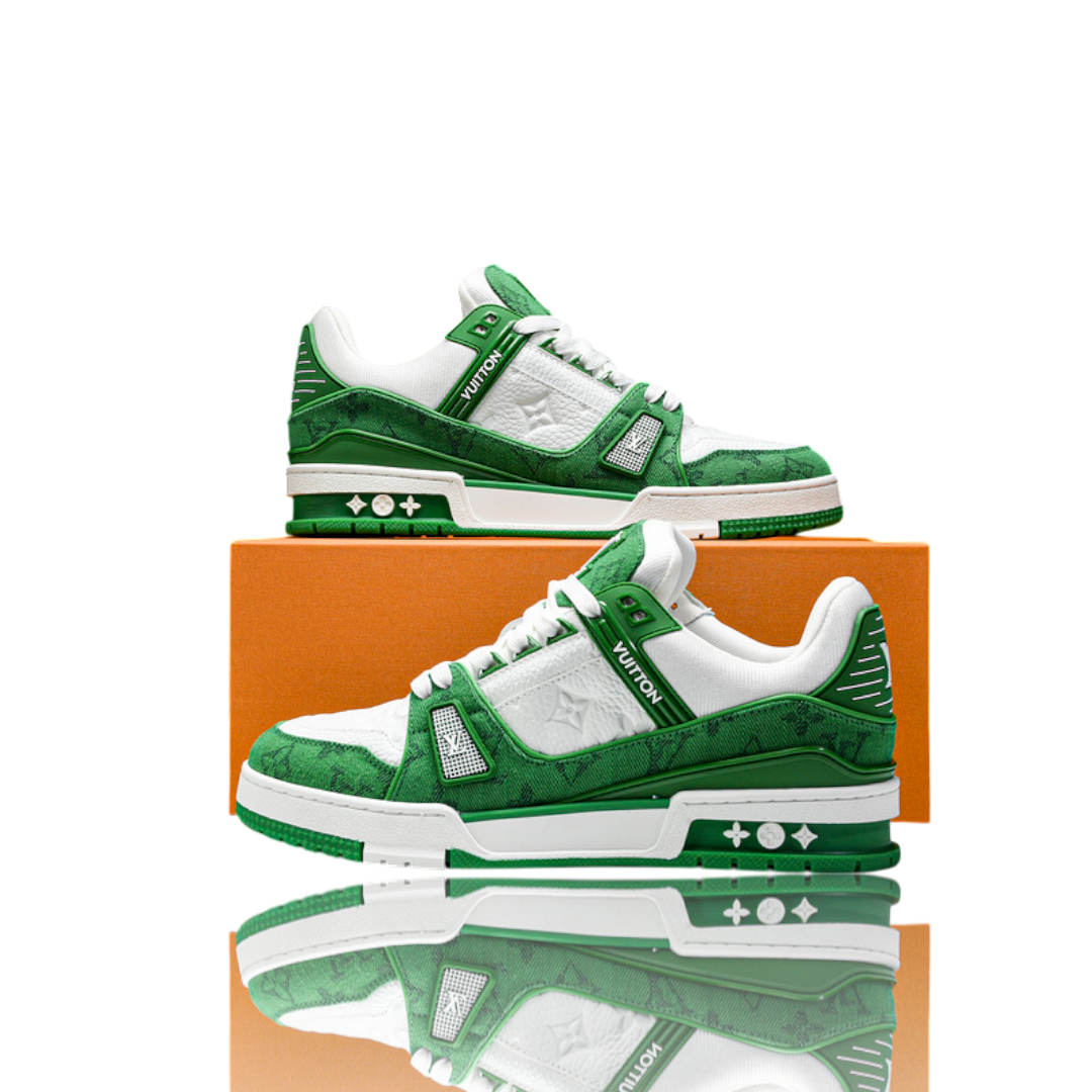 Louis Vuittоп Trainer Low 'Monogram Denim White Green'