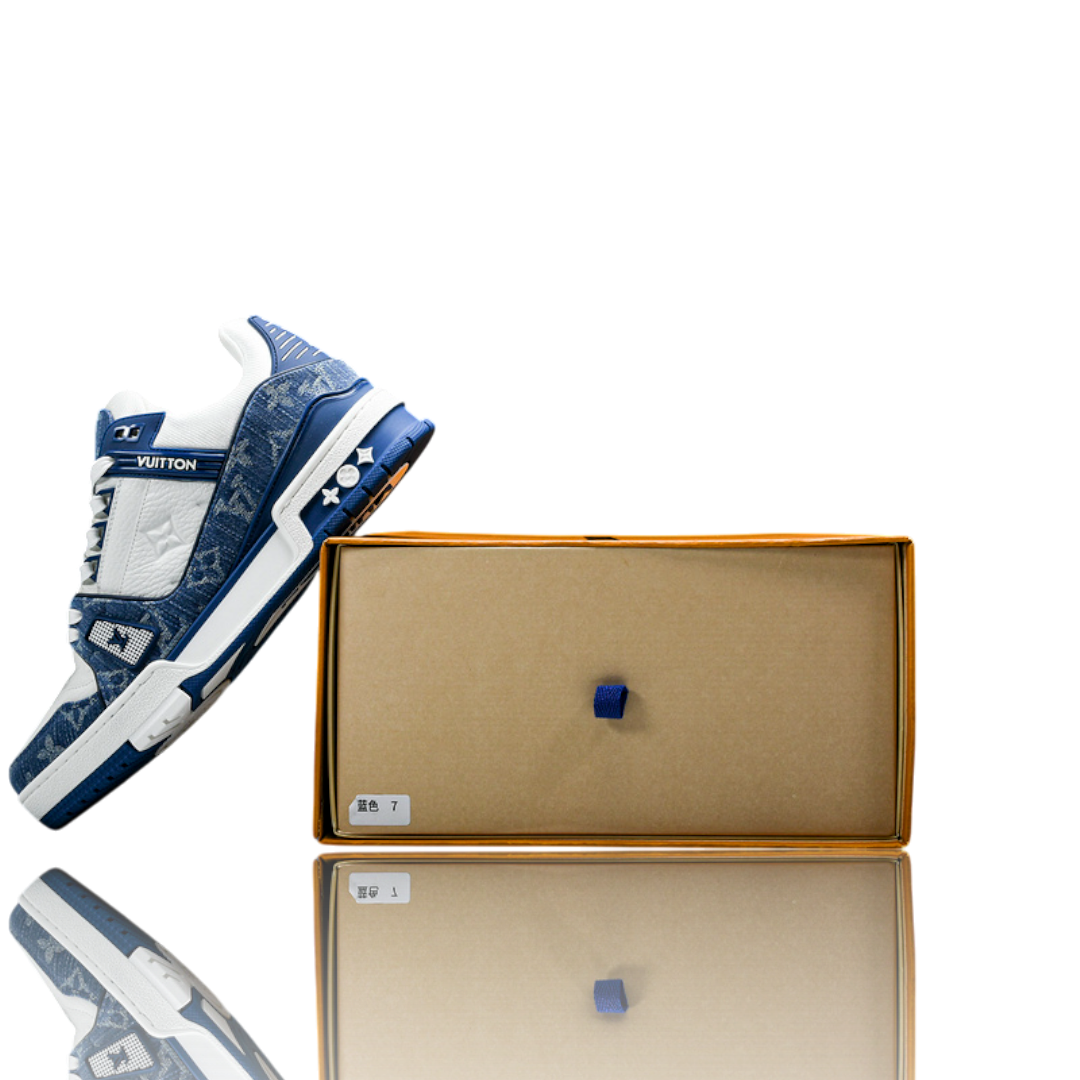 Louis Vuittоп Trainer Low 'Monogram Denim White Blue'