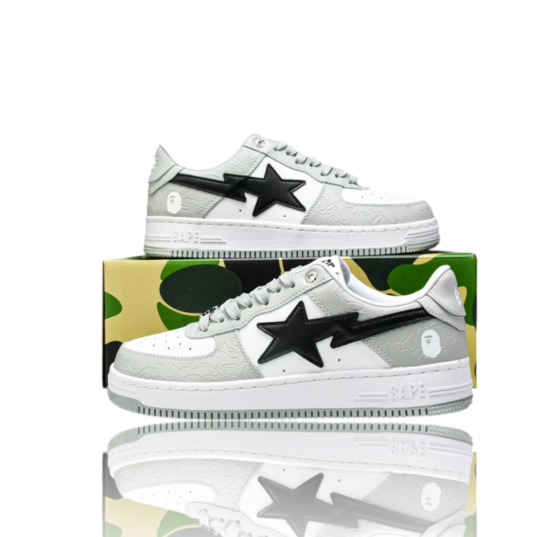 A Bathing Ape Bapesta 'White Grey'