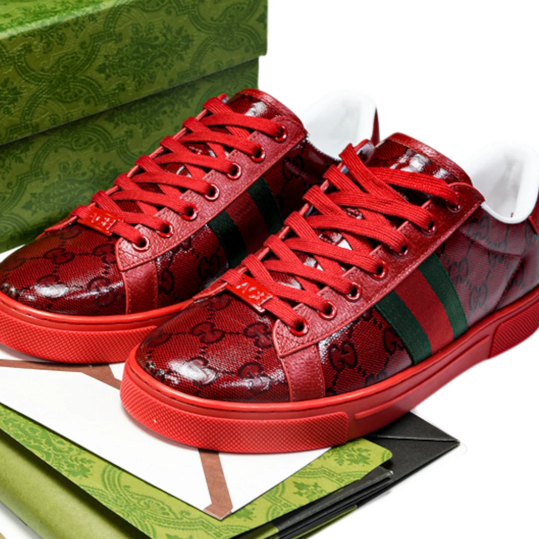 Guссi Ace Web 'Red Monogram'