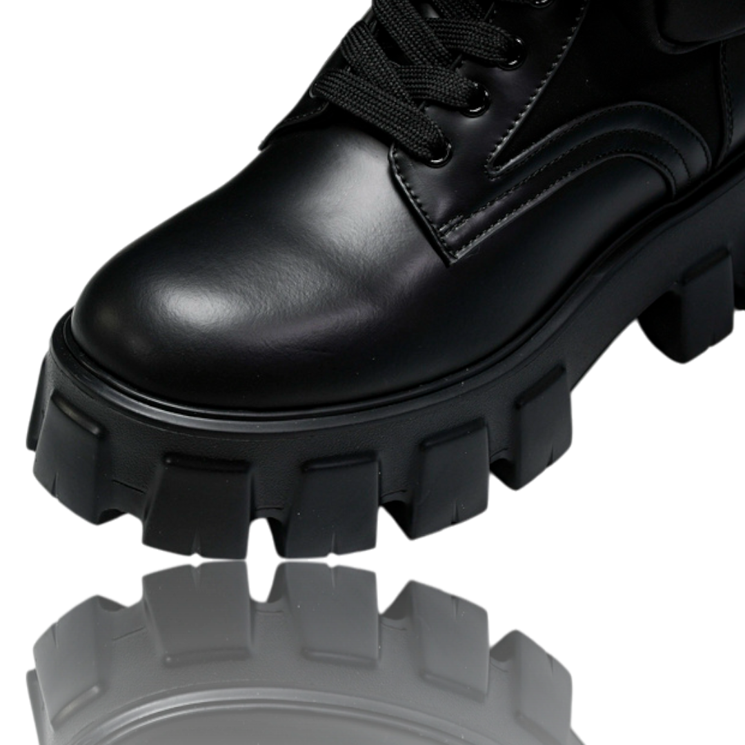 Prada Monolith brushed Boots 'With Pouch'