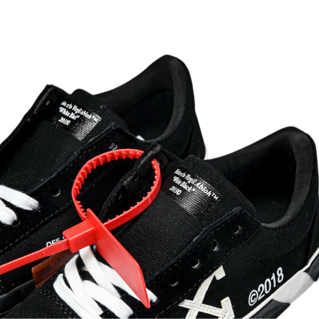 Off-White Vulc Low 'Black' (‘C 2018) Old Stripes