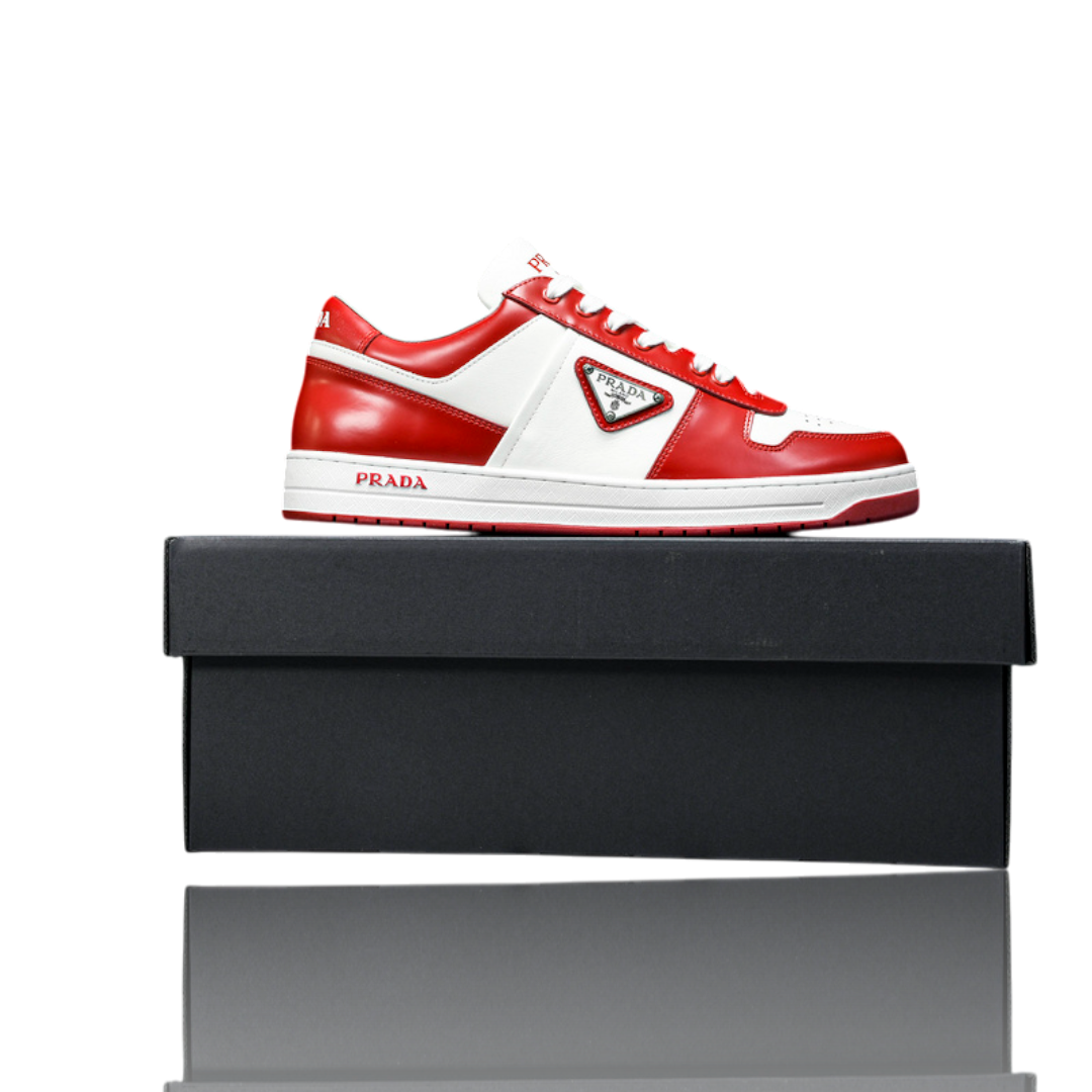 Prada Downtown Sneaker 'White Lacquer Red'