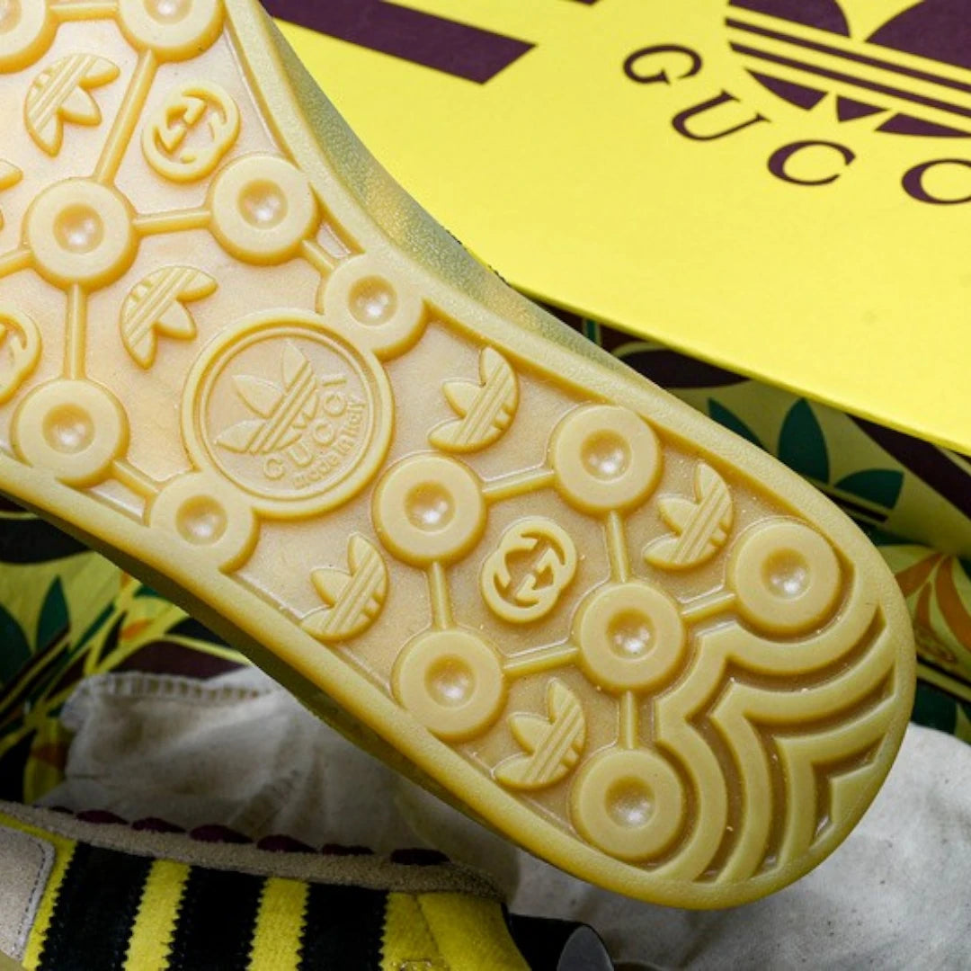 Guссi x Gazelle 'Yellow Velvet Green'