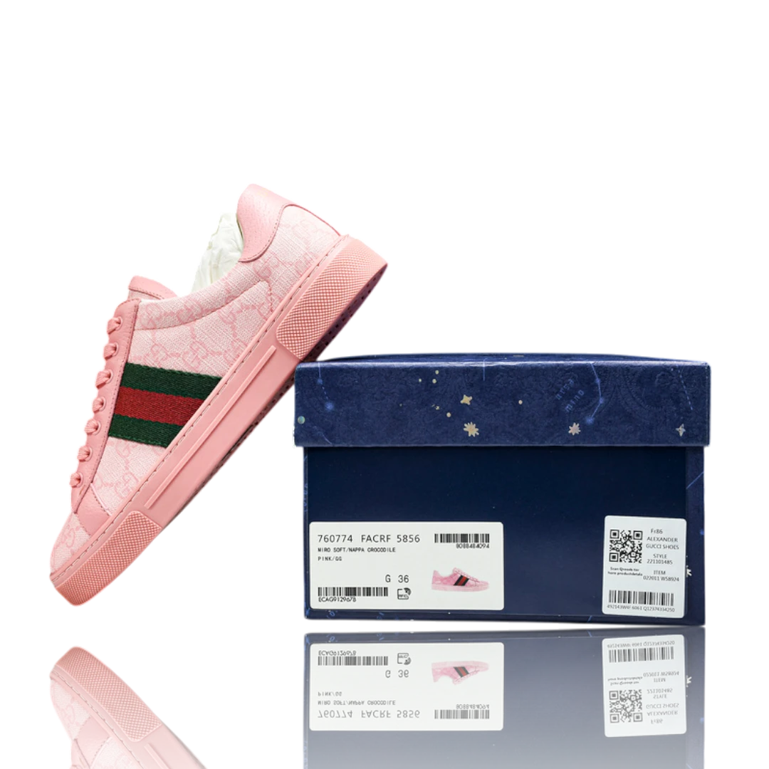 Guссi Ace Web Monogram 'Pink'